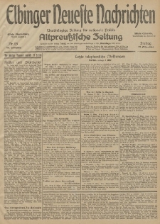 Elbinger Neueste Nachrichten, Nr. 85 Freitag 27 März 1914 66. Jahrgang