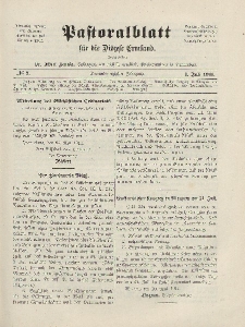 Pastoralblatt für die Diözese Ermland, 43.Jahrgang, 1. Juli 1911. Nr 7