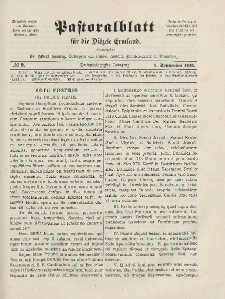 Pastoralblatt für die Diözese Ermland, 43.Jahrgang, 1. September 1911. Nr 9