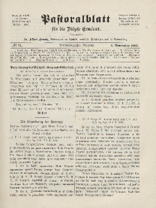 Pastoralblatt für die Diözese Ermland, 43.Jahrgang, 1. November 1911. Nr 11