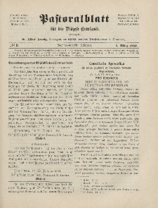 Pastoralblatt für die Diözese Ermland, 44.Jahrgang, 1. März 1912. Nr 3