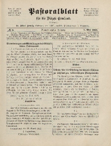Pastoralblatt für die Diözese Ermland, 44.Jahrgang, 1. Mai 1912. Nr 5