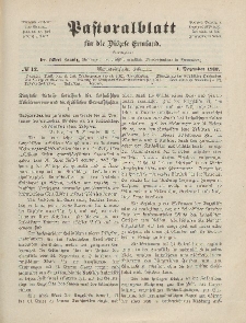 Pastoralblatt für die Diözese Ermland, 44.Jahrgang, 1. Dezember 1912. Nr 12