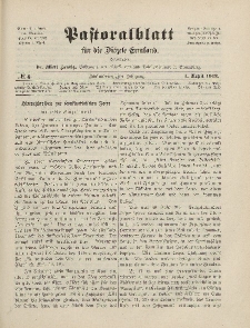 Pastoralblatt für die Diözese Ermland, 45.Jahrgang, 1. April 1913. Nr 4