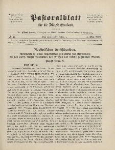 Pastoralblatt für die Diözese Ermland, 45.Jahrgang, 1. Mai 1913. Nr 5