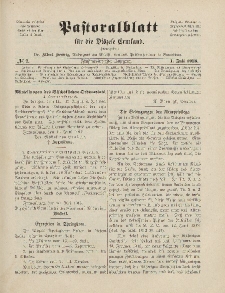 Pastoralblatt für die Diözese Ermland, 45.Jahrgang, 1. Juli 1913. Nr 7