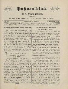 Pastoralblatt für die Diözese Ermland, 45.Jahrgang, 1. November 1913. Nr 11