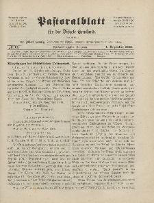 Pastoralblatt für die Diözese Ermland, 45.Jahrgang, 1. Dezember 1913. Nr 12