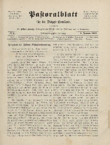 Pastoralblatt für die Diözese Ermland, 46.Jahrgang, 1. Januar 1914. Nr 1