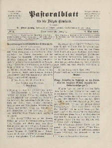 Pastoralblatt für die Diözese Ermland, 46.Jahrgang, 1. Mai 1914. Nr 5
