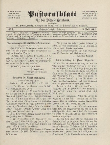Pastoralblatt für die Diözese Ermland, 46.Jahrgang, 1. Juli 1914. Nr 7