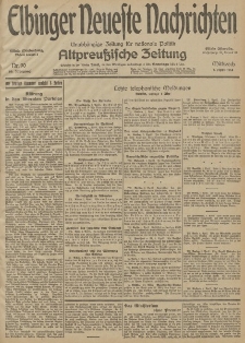 Elbinger Neueste Nachrichten, Nr. 90 Mittwoch 1 April 1914 66. Jahrgang