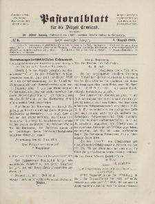 Pastoralblatt für die Diözese Ermland, 46.Jahrgang, 1. August 1914. Nr 8