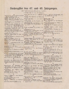 Pastoralblatt für die Diözese Ermland (Sachregister des 47 und 48 Jahrganges)