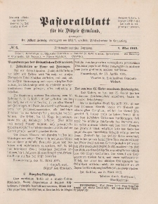 Pastoralblatt für die Diözese Ermland, 47.Jahrgang, 1. Mai 1915. Nr 5