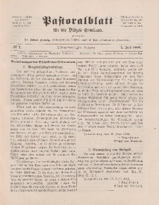 Pastoralblatt für die Diözese Ermland, 47.Jahrgang, 1. Juli 1915. Nr 7