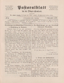 Pastoralblatt für die Diözese Ermland, 47.Jahrgang, 1. September 1915. Nr 9