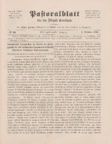 Pastoralblatt für die Diözese Ermland, 47.Jahrgang, 1. Oktober 1915. Nr 10