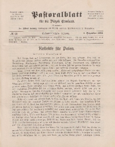 Pastoralblatt für die Diözese Ermland, 47.Jahrgang, 1. Dezember 1915. Nr 12