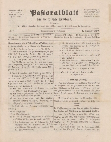 Pastoralblatt für die Diözese Ermland, 48.Jahrgang, 1. Januar 1916. Nr 1