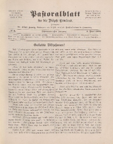 Pastoralblatt für die Diözese Ermland, 48.Jahrgang, 1. Juni 1916. Nr 6
