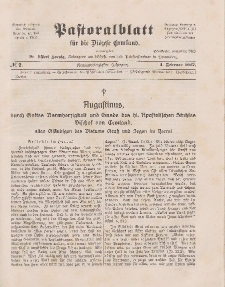 Pastoralblatt für die Diözese Ermland, 49.Jahrgang, 1. Februar 1917. Nr 2