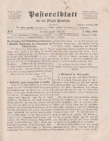 Pastoralblatt für die Diözese Ermland, 49.Jahrgang, 1. März 1917. Nr 3