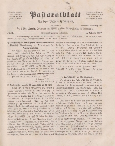 Pastoralblatt für die Diözese Ermland, 49.Jahrgang, 1. März 1917. Nr 3