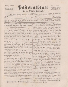 Pastoralblatt für die Diözese Ermland, 49.Jahrgang, 1. April 1917. Nr 4