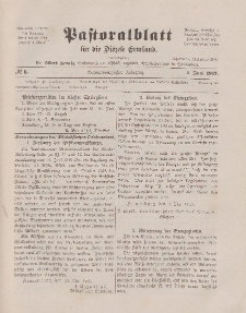 Pastoralblatt für die Diözese Ermland, 49.Jahrgang, 1. Juni 1917. Nr 6
