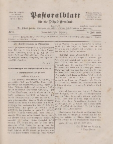 Pastoralblatt für die Diözese Ermland, 49.Jahrgang, 1. Juli 1917. Nr 7