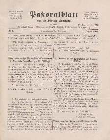 Pastoralblatt für die Diözese Ermland, 49.Jahrgang, 1. August 1917. Nr 8