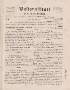 Pastoralblatt für die Diözese Ermland, 50.Jahrgang, 1. April 1918. Nr 4