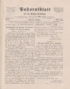 Pastoralblatt für die Diözese Ermland, 50.Jahrgang, 1. Mai 1918. Nr 5