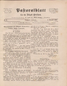 Pastoralblatt für die Diözese Ermland, 50.Jahrgang, 1. August 1918. Nr 8