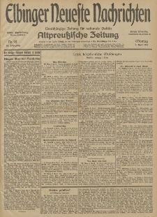 Elbinger Neueste Nachrichten, Nr. 95 Montag 6 April 1914 66. Jahrgang