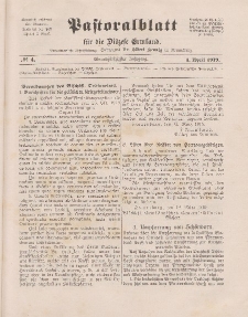 Pastoralblatt für die Diözese Ermland, 51.Jahrgang, 1. April 1919. Nr 4