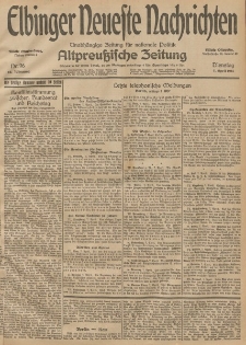 Elbinger Neueste Nachrichten, Nr. 96 Dienstag 7 April 1914 66. Jahrgang