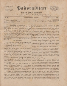 Pastoralblatt für die Diözese Ermland, 51.Jahrgang, 1. September 1919. Nr 9