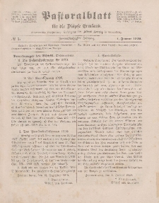 Pastoralblatt für die Diözese Ermland, 52.Jahrgang, 1. Januar 1920. Nr 1