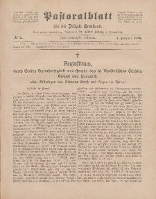 Pastoralblatt für die Diözese Ermland, 52.Jahrgang, 1. Februar 1920. Nr 2