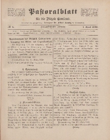 Pastoralblatt für die Diözese Ermland, 52.Jahrgang, 1. April 1920. Nr 4