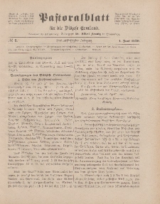 Pastoralblatt für die Diözese Ermland, 52.Jahrgang, 1. Juni 1920. Nr 6