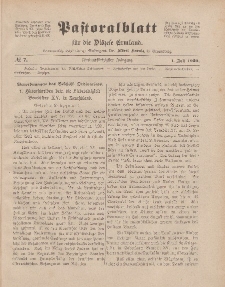 Pastoralblatt für die Diözese Ermland, 52.Jahrgang, 1. Juli 1920. Nr 7