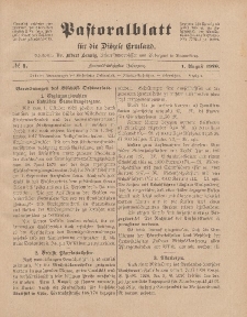 Pastoralblatt für die Diözese Ermland, 52.Jahrgang, 1. August 1920. Nr 8