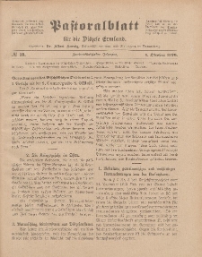 Pastoralblatt für die Diözese Ermland, 52.Jahrgang, 1. Oktober 1920. Nr 10