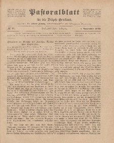 Pastoralblatt für die Diözese Ermland, 52.Jahrgang, 1. November 1920. Nr 11