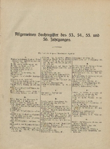 Pastoralblatt für die Diözese Ermland (Sachregister des 53 und 56 Jahrganges)