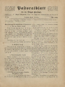 Pastoralblatt für die Diözese Ermland, 53.Jahrgang, 1. Mai 1921, Nr 5.