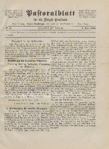 Pastoralblatt für die Diözese Ermland, 55.Jahrgang, 1. Mai 1923, Nr 5.